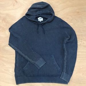 Oversize chunky knit faded blue sweater